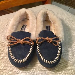 NEW Sperry Topsider suede faux fur moccasins Sz 5M